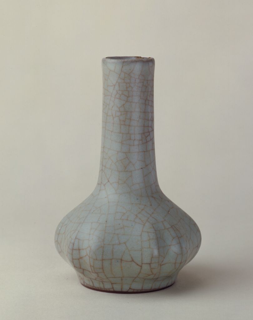 图片[1]-Guan Kiln Green Glazed Garlic Bottle-China Archive